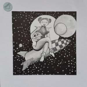 "Fusée" - dessin original